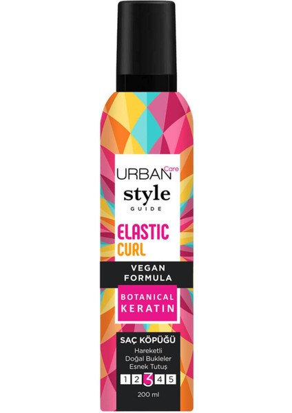 Urban Care Style Guide Saç Köpüğü Elastic Curl 200 ml