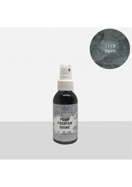 Your Fashion Shine Sprey Metalik Kumaş Boya 100ML 1119 Siyah