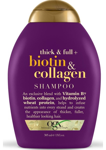 Dolgunlaştırıcı Biotin & Collagen Şampuan 385 ml