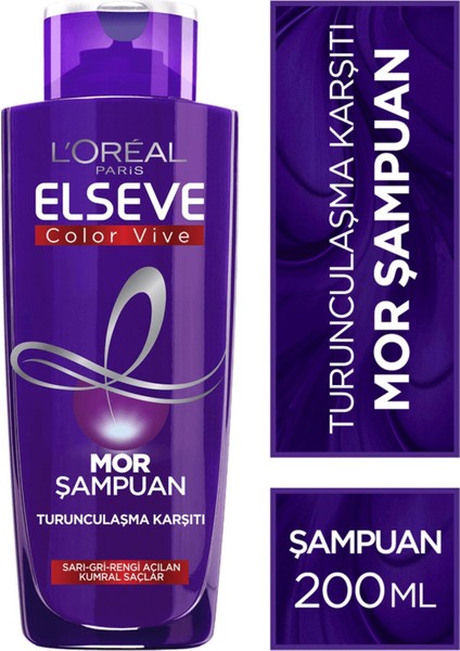 L'oreal Paris Elseve Turunculaşma Karşıtı Mor Şampuan 200 ml