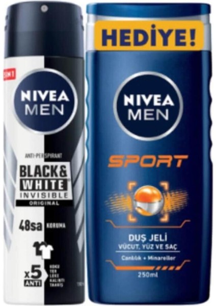 Black & White Original Deodorant & Sport Duş Jeli 150 ml & 250 ml