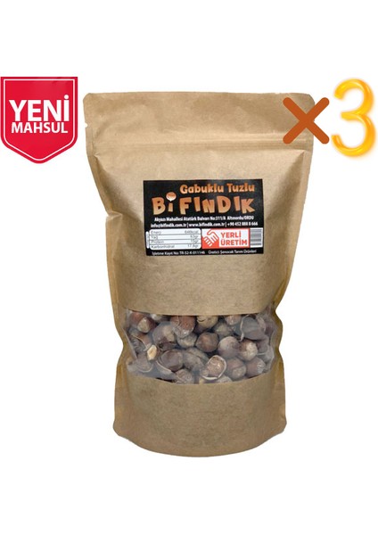 Kabuğunda Kavrulmuş Tuzlu Fındık 150 G X3