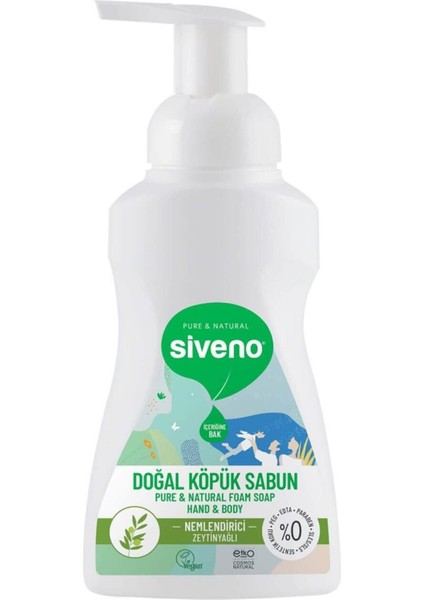 Siveno Doğal Köpük Sıvı Sabun Zeytinyağlı 250 ml