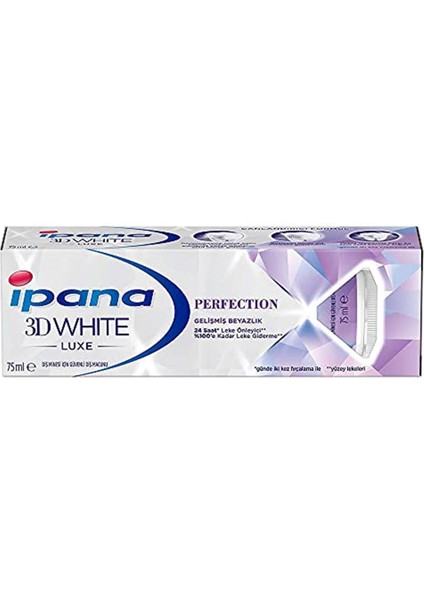 Ipana 3 Boyutlu Beyazlık Luxe Diş Macunu Perfection Gelişmiş Beyazlık 75 Ml