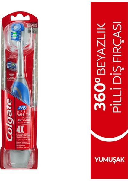 Diş Fırçası Pilli 360 Optic White fiyatları