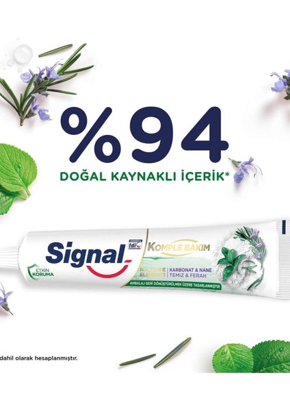 Diş Macunu Komple Bakım, Karbonat Ve Nane 75 Ml