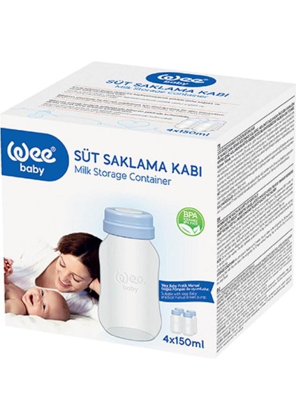 Wee Baby Süt Saklama Kabı 4'lü