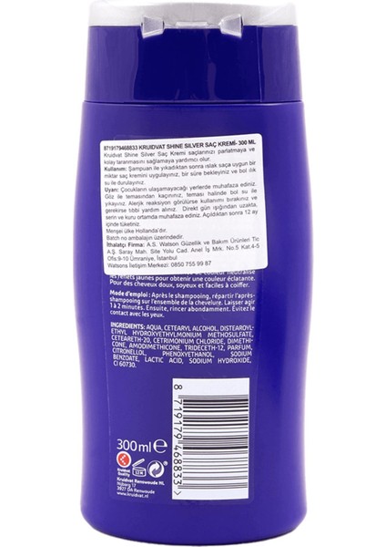 Shine Silver Saç Kremi 300 Ml