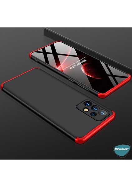 A73 5g Kılıf Double Dip 360 Protective Siyah Kırmızı modelleri