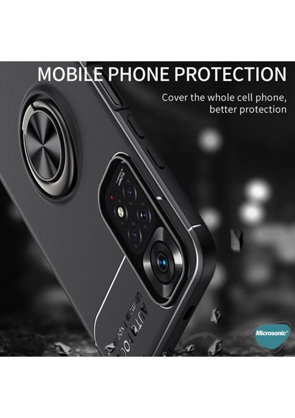 Xiaomi Redmi Note 11S Kılıf Kickstand Ring Holder Siyah fırsatları