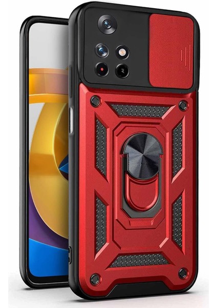 Xiaomi Poco M4 Pro Kılıf Impact Resistant Kırmızı