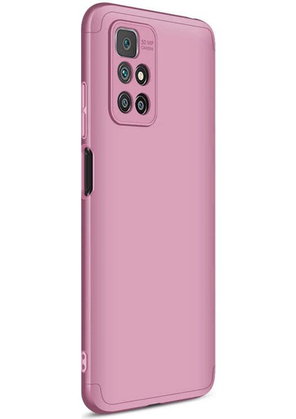 Xiaomi Redmi 10 Kılıf Double Dip 360 Protective Rose Gold