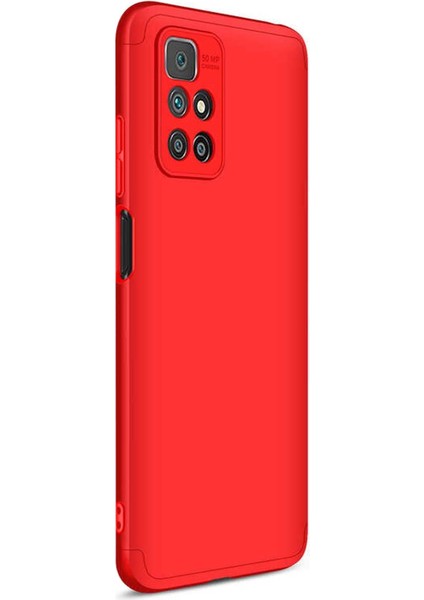Xiaomi Redmi 10 Kılıf Double Dip 360 Protective Kırmızı