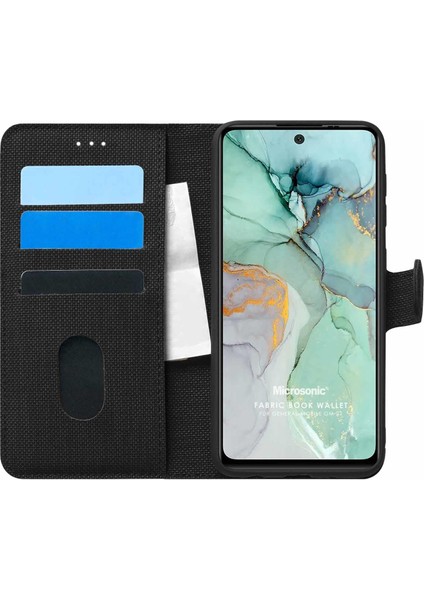 General Mobile Gm 22 Kılıf Fabric Book Wallet Siyah