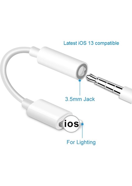 Apple iPhone Uyumlu Kulaklık Dönüştürücü Lightning Aux Çevirici 3,5 mm Adaptör fiyatları