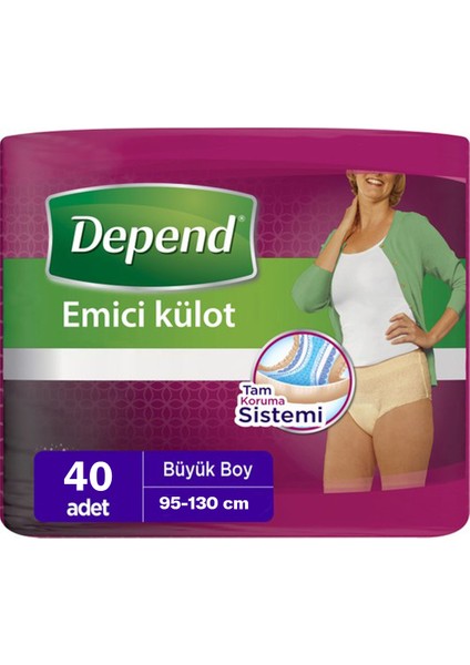 Emici Külot Kadın L Büyük Boy 40 (95-130 Cm)