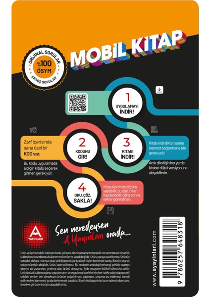 Tyt-Ayt Mobil Kitap Son 5 Yıl Tüm Dersler 10 Kitap