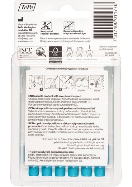 Arayüz Fırçası Blister 0.6 mm Mavi 6'lı fiyatları