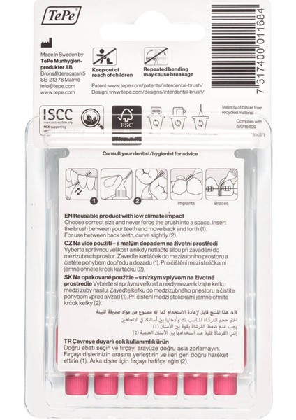 Arayüz Fırçası Blister 0.4 mm Pembe 6'lı