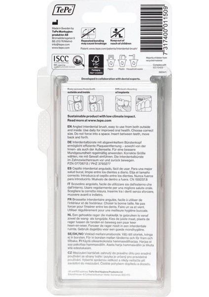 Arayüz Fırçası Angle Saplı 0.45 mm Turuncu 6'lı