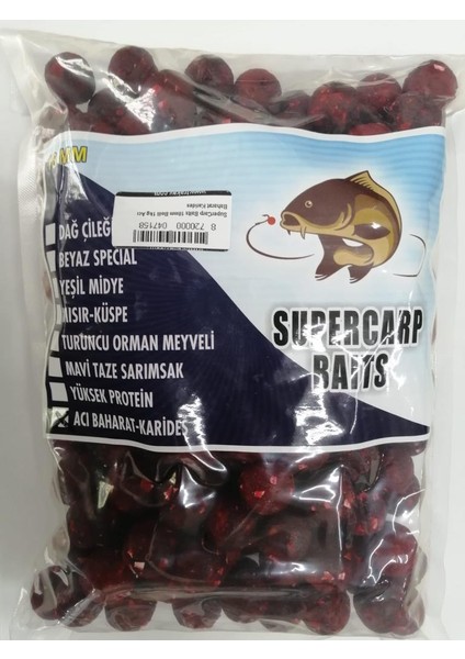Supercarp Baits 18MM Boili 1kg Acı Baharat Karides