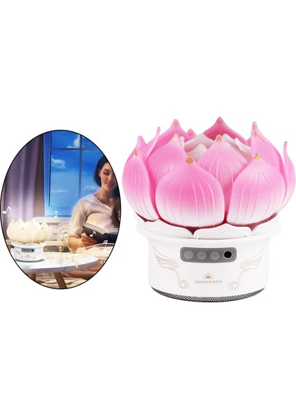 Lotus Şekli Işık Ayarlanabilir Parlaklık Destek Bluetooth Ev Çocuk Pembe Için (Yurt Dışından)