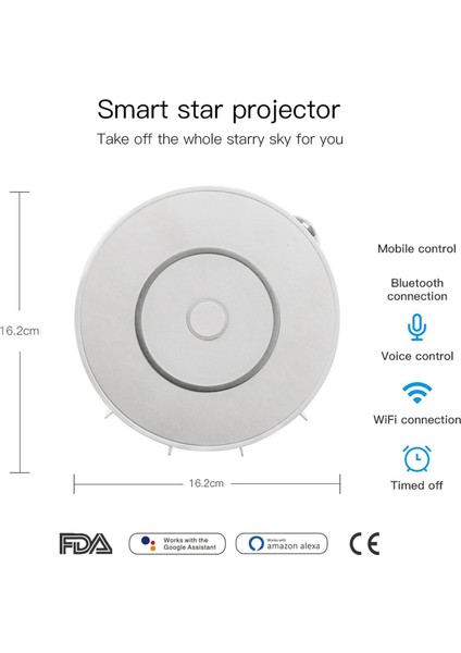 LED Galaxy Yıldızlı Projektör Yıldız Bulut Gece Lambası Gökyüzü Lamba USB Çocuk Odası (Yurt Dışından)