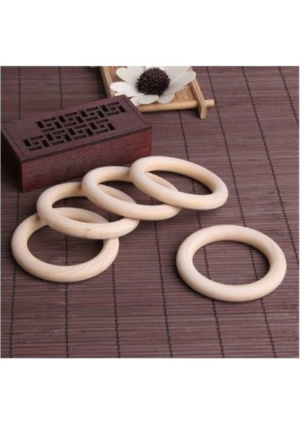 5 Adet 70 mm Ahşap Amigurumi Çıngırak Halkası (Diş Kaşıyıcı) fiyatları