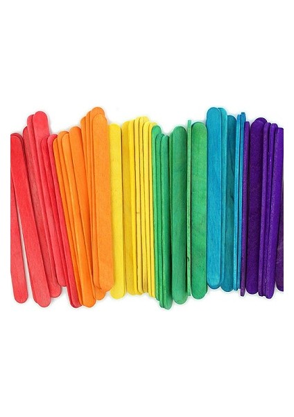 Kids Ahşap Çubuk Renkli Büyük 50 Li KK176