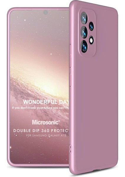 A73 5g Kılıf Double Dip 360 Protective Rose Gold