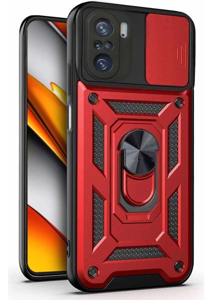 Xiaomi Poco F3 Kılıf Impact Resistant Kırmızı
