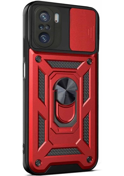 Xiaomi Poco F3 Kılıf Impact Resistant Kırmızı
