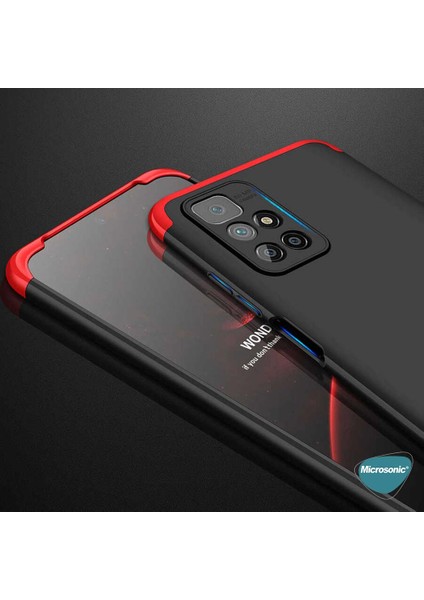 Xiaomi Redmi 10 Kılıf Double Dip 360 Protective Siyah