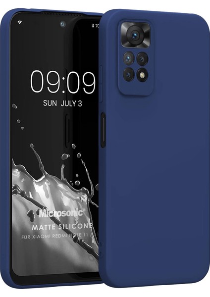 Matte Silicone Xiaomi Redmi Note 11S Kılıf Lacivert