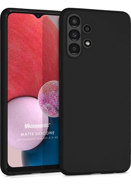 Matte Silicone Samsung Galaxy A13 4g Kılıf Siyah