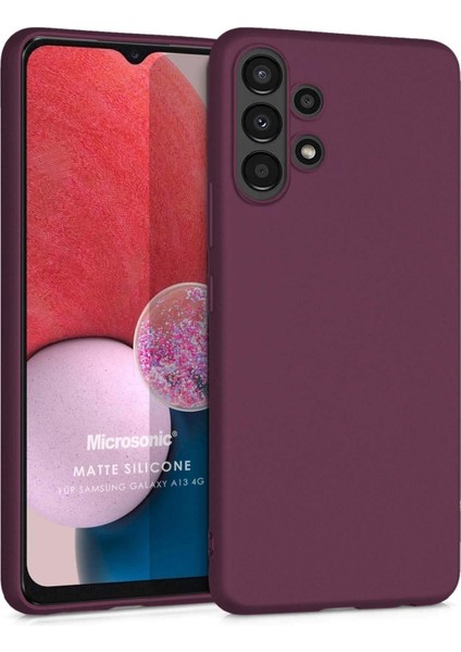 Matte Silicone Samsung Galaxy A13 4g Kılıf Mor