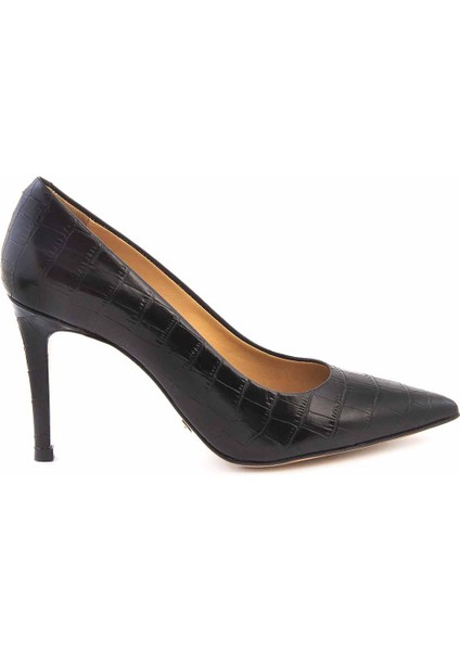 Deri Stiletto Kadın Topuklu Ayakkabı 4924-02V8