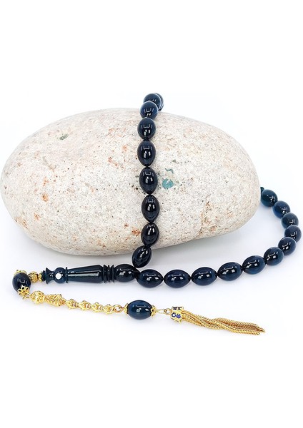 Sarı Gümüş Püsküllü Beyzi Model Zar Kehribar Tesbih modelleri