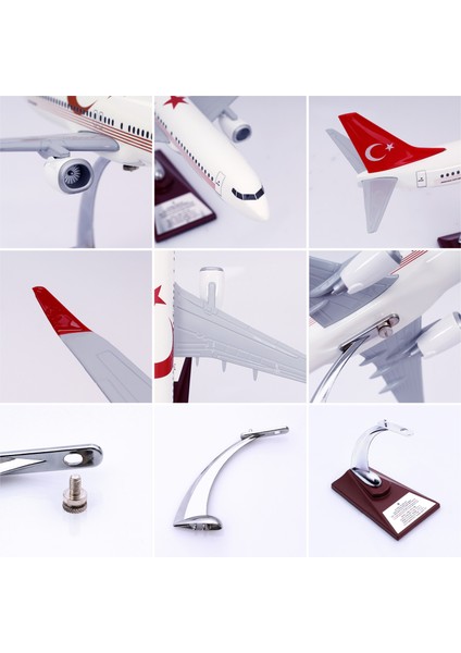 Boeing 737-800 Türkiye Özel Tasarımlı 1/100 Maket Uçak, Model B