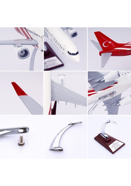 Boeing 737-800 Türkiye Özel Tasarımlı 1/100 Maket Uçak, Model F