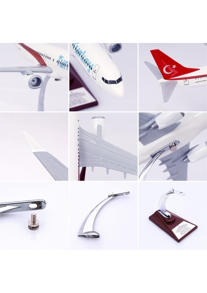 Boeing 737-800 Türkiye Özel Tasarımlı 1/100 Maket Uçak, Model H