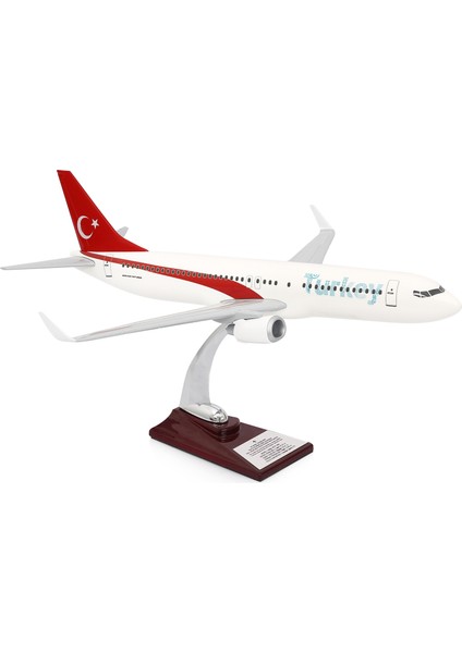 Boeing 737-800 Türkiye Özel Tasarımlı 1/100 Maket Uçak, Model H