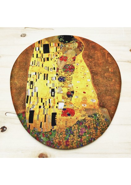 Gustav Klimt - Oval Mouse Pad Bilek Destekli 1