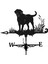 3D Köpek At Hayvan Heykelcik Weathervane Paslanmaz Çelik Rüzgar Ölçüm Aracı Labrador (Yurt Dışından) 1