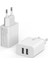 CH-662 Çift USB Şarj Aleti 2.4A Lightning Kablo Set 1mt Beyaz 1