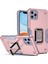 iPhone 11 Pro Için Metal Halka Tutucu Stand Çift Katmanlı Telefon Koruyucu Kılıf Pembe (Yurt Dışından) 1