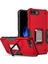 iPhone 8 Plus/7 Plus/6 Plus/6s Plus Için Metal Halka Tutucu Stand Çift Katmanlı Telefon Koruyucu Kılıf Kırmızı (Yurt Dışından) 1