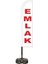 Emlak Temalı Beyaz Renk Yelken Bayrak 1