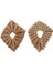 1 Çift Rattan Dokuma Charms Kolye Küpe Bulguları Rhombus Yüzük 53X40MM (Yurt Dışından) 1