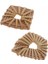 1 Çift Rattan Dokuma Charms Kolye Küpe Bulguları Rhombus Yüzük 53X40MM (Yurt Dışından) 2
